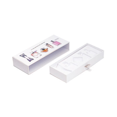 Cartão diminuto da caixa de presente da fragrância de 5 partes com inserção branca