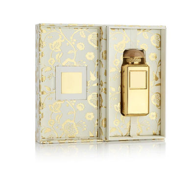 A caixa de múltiplos propósitos do grupo do perfume do teste padrão floral, ouro luxuoso articulado da caixa de papel gravou