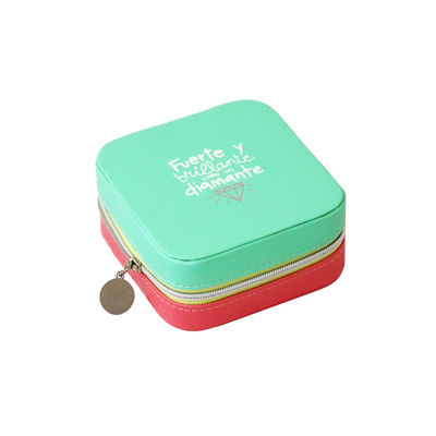 Cor portátil pequena personalizada da guarda-joias CMYK da tela de seda para colares