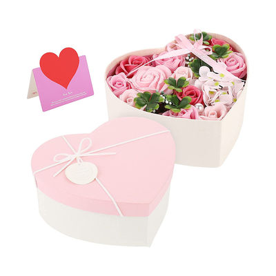 O coração dá forma à caixa de presente da flor de CMYK, caixa de armazenamento do ramalhete para o dia de Valentim