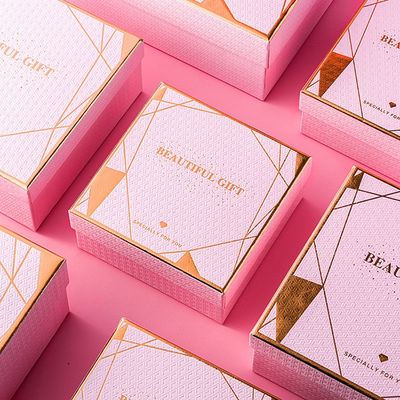 Delicated Art Paper Rigid Gift Box com a tampa para o cosmético feito a mão do sabão