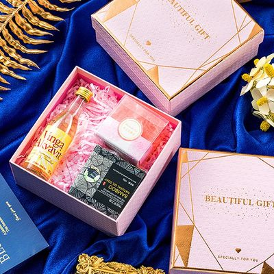 Delicated Art Paper Rigid Gift Box com a tampa para o cosmético feito a mão do sabão
