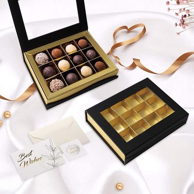 As caixas de presente da apresentação do chocolate do cartão do retângulo gostam personalizado