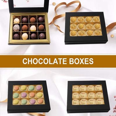 As caixas de presente da apresentação do chocolate do cartão do retângulo gostam personalizado