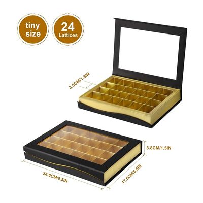 24 caixas de presente doces do chocolate feito sob encomenda das cavidades que empacotam com janela