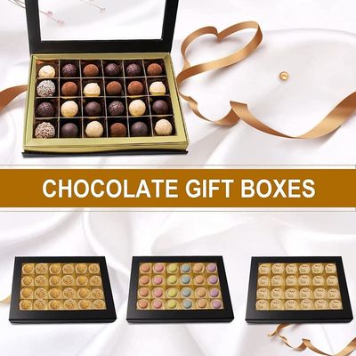 24 caixas de presente doces do chocolate feito sob encomenda das cavidades que empacotam com janela