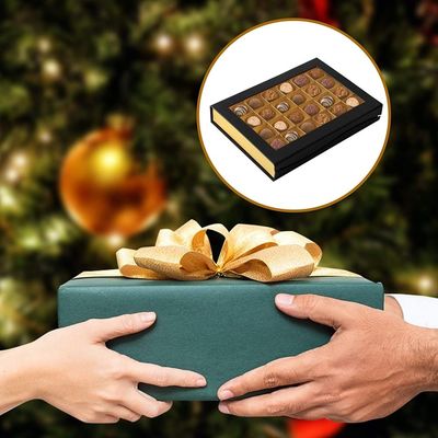 24 caixas de presente doces do chocolate feito sob encomenda das cavidades que empacotam com janela