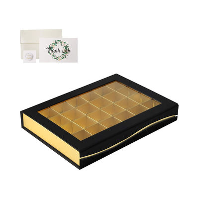 24 caixas de presente doces do chocolate feito sob encomenda das cavidades que empacotam com janela