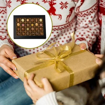 24 caixas de presente doces do chocolate feito sob encomenda das cavidades que empacotam com janela