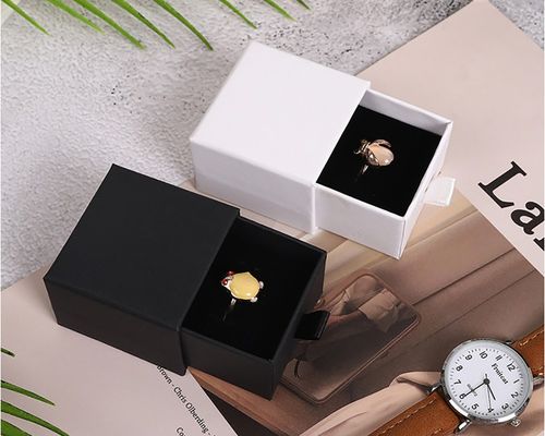 Caixa de presente de joias pequenas personalizadas estilo gaveta para colar anel grampos de cabelo