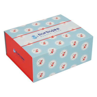 Caixa de presente de papel rígida dobrável do revestimento UV do ponto, Flip Top Magnetic Box para a roupa