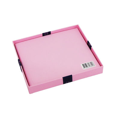 Caixa de presente de ISO9001 Matte Lamination Pink Flat Packed com ornamento 20*18*7.7cm da curva