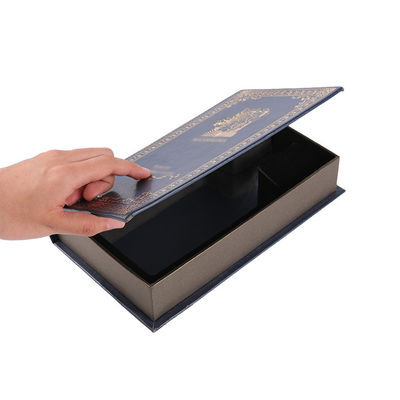 O livro de azuis marinhos do OEM deu forma à caixa de armazenamento, caixa do papel de embrulho para o perfume