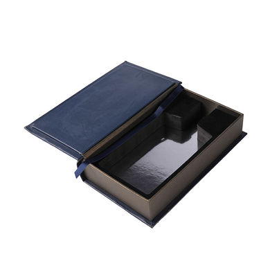 O livro de azuis marinhos do OEM deu forma à caixa de armazenamento, caixa do papel de embrulho para o perfume