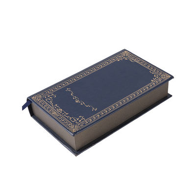 O livro de azuis marinhos do OEM deu forma à caixa de armazenamento, caixa do papel de embrulho para o perfume