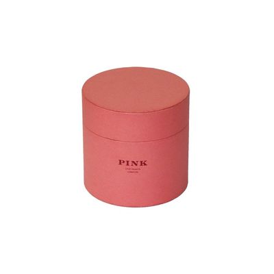 Caixa de papel reusável do cilindro do rosa do diâmetro de 10cm para o empacotamento da camisa