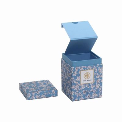 Caixa de presente de papel rígida de duas partes 9*9*12cm imprimindo completos com titular do cartão