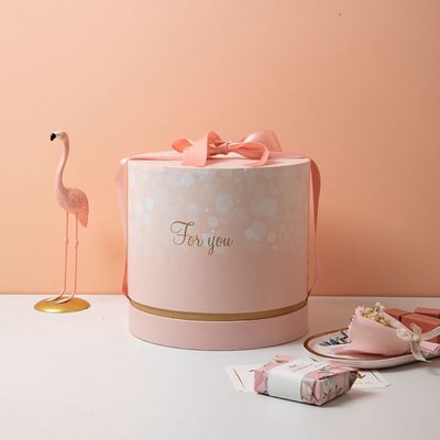 Carimbo quente cilíndrico da folha de ouro da caixa de papel da altura 19cm do diâmetro 20cm