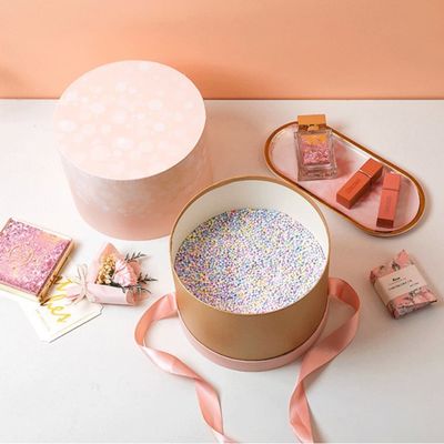 Carimbo quente cilíndrico da folha de ouro da caixa de papel da altura 19cm do diâmetro 20cm