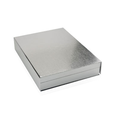 As caixas de presente cosméticas magnéticas de prata personalizadas, caixa de papel da sombra para o batom coram