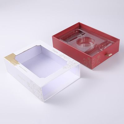 Tipo cor cosmética da gaveta dos cuidados com a pele das caixas de presente PMS com extrator do cetim