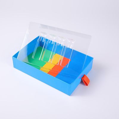 Caixa de presente feito a mão da fragrância da cor de CMYK com a janela clara do ANIMAL DE ESTIMAÇÃO de 4 cavidades