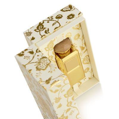 A caixa de múltiplos propósitos do grupo do perfume do teste padrão floral, ouro luxuoso articulado da caixa de papel gravou