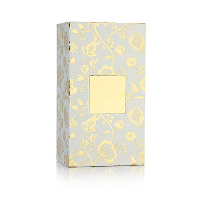 A caixa de múltiplos propósitos do grupo do perfume do teste padrão floral, ouro luxuoso articulado da caixa de papel gravou