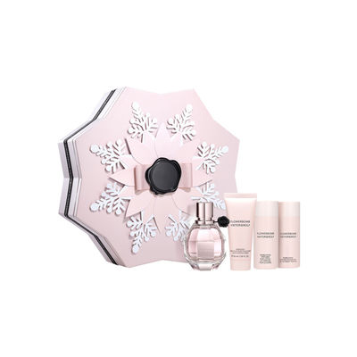 Tampa destacável forma personalizada do floco de neve da caixa de presente de época natalícia para o pulverizador de perfume
