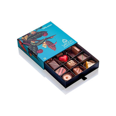 Tipo caixas de empacotamento da gaveta do presente do chocolate, caixa do chocolate de 12 cavidades para Valentine Day