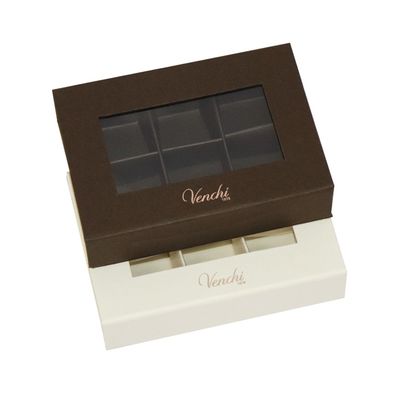 6 grades registram caixas do chocolate da janela da forma, chocolate da janela encaixotam a aleta magnética