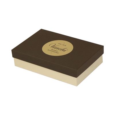 Duas do cartão de chocolate partes da caixa 20*13*5cm dos doces com tampa