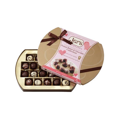 O chocolate vazio pequeno da boa vinda do OEM encaixota a forma elíptica para o aniversário