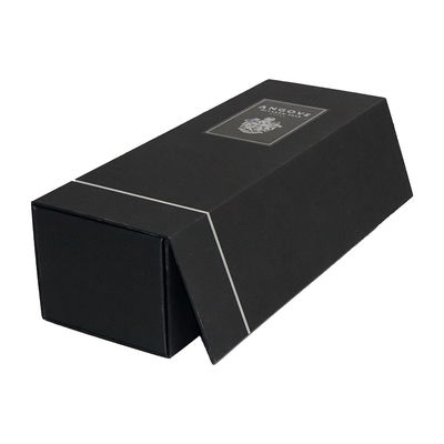 Matt Black Wine Gift Packaging dobrável encaixota o tipo dobrável