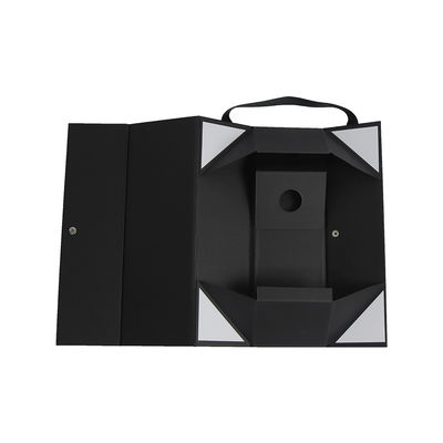 Caixas de presente de dobramento do fechamento instantâneo customizável com punho Matt Black