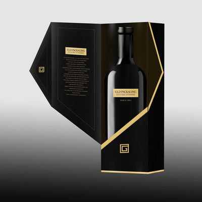 Cartão preto boa vinda reciclada do OEM das caixas de presente para o licor