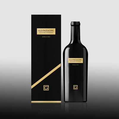 Cartão preto boa vinda reciclada do OEM das caixas de presente para o licor