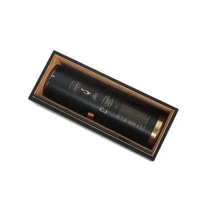 Caixas de empacotamento recicladas do presente do vinho do cartão, única corrediça da caixa da garrafa de vinho para fora preta