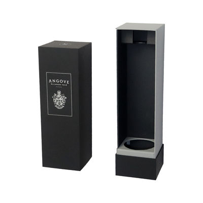 Estilo do ombro da caixa de cartão da garrafa de vinho da cor de Pantone único com inserção