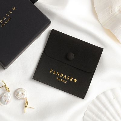 Anunciou Logo Cardboard Jewelry Packaging Box com malote de Microfiber