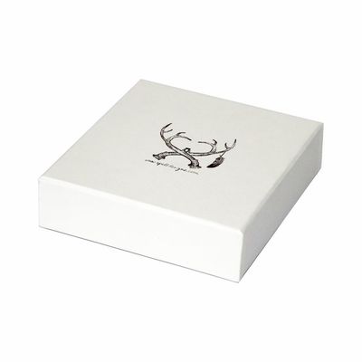 Caixa de empacotamento quadrada branca 9x9x3.5cm da joia do cartão para nupcial