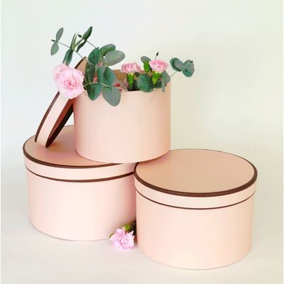 A caixa de presente redonda do ramalhete da flor da certificação ISO9001 classificou tamanhos