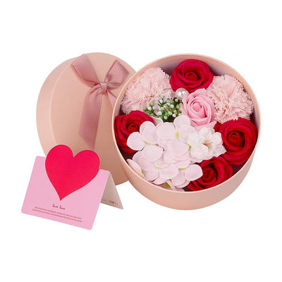 Caixas personalizadas do ramalhete da flor da curva da fita do cartão para flores artificiais