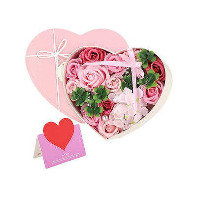 O coração dá forma à caixa de presente da flor de CMYK, caixa de armazenamento do ramalhete para o dia de Valentim