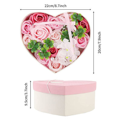 O coração dá forma à caixa de presente da flor de CMYK, caixa de armazenamento do ramalhete para o dia de Valentim