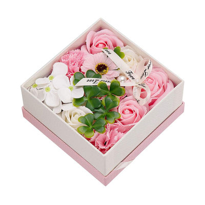 Rose Soap Flower Bouquet Boxes artificial 14.5cm*14.5cm*7.5cm para professores