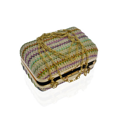 Cruz do estilo de Boho - colorido do saco de embreagem da noite do corpo tecido para senhoras